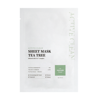 VILLAGE 11 Maseczka w płacie na niedoskonałości Active Clean Sheet Mask Tea Tree 23g