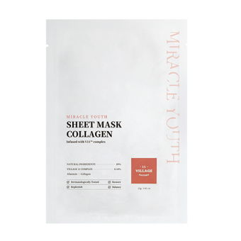VILLAGE 11 Maseczka do twarzy w płacie z kolagenem Miracle Youth Sheet Mask Collagen 23g
