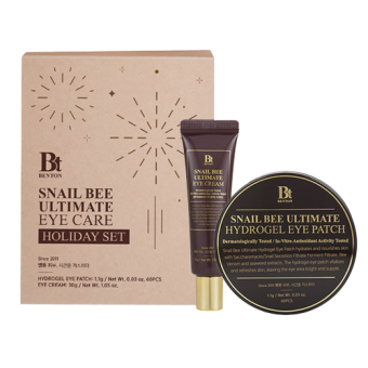 BENTON ZESTAW Krem pod oczy 30g  + płatki pod oczy 60szt Snail Bee Ultimate Eye Care Holiday Set